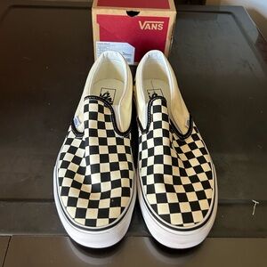 Vans Classic Checkerboard Slip-O Black and White Brand New in Box Men’s 10.5
